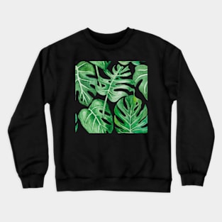 Monstera deliciosa leaves pattern Crewneck Sweatshirt